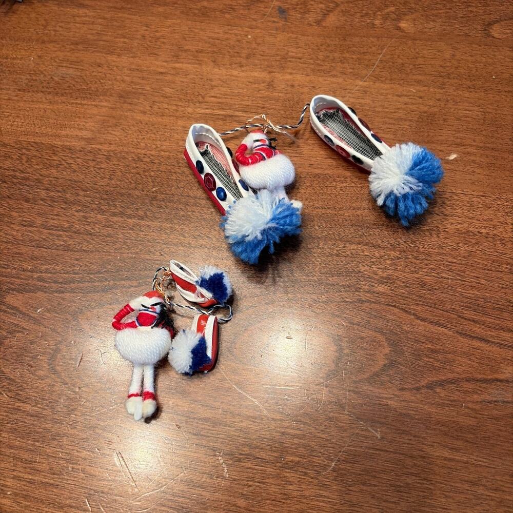Handmade Greek Tsarouchi Ornaments Gift Pair Red Shoes Figure